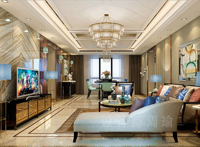 白虎喷水粉嫩世纪江尚三室两厅168平装修设计效果欣赏